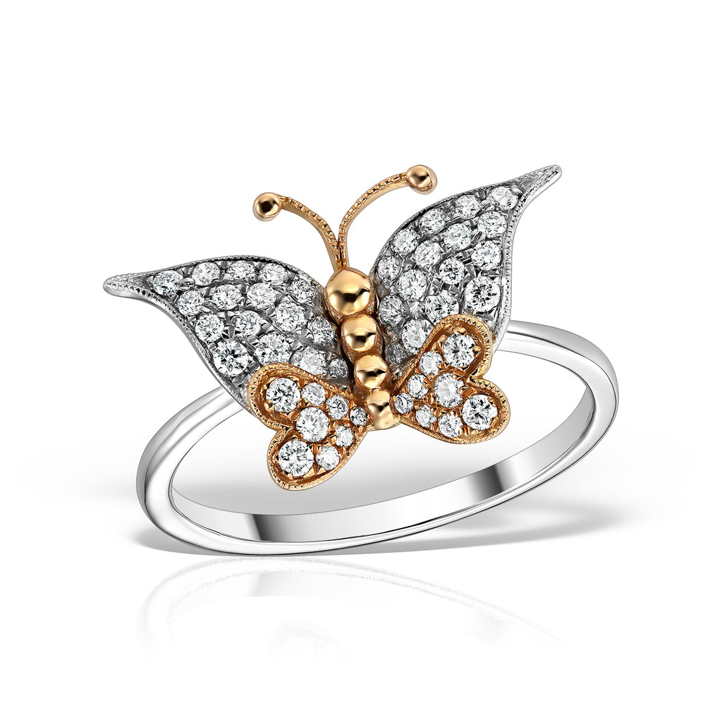 <b>Immortality</b><br>Ring in Rose & White Gold with Diamonds - Dita Von Helen