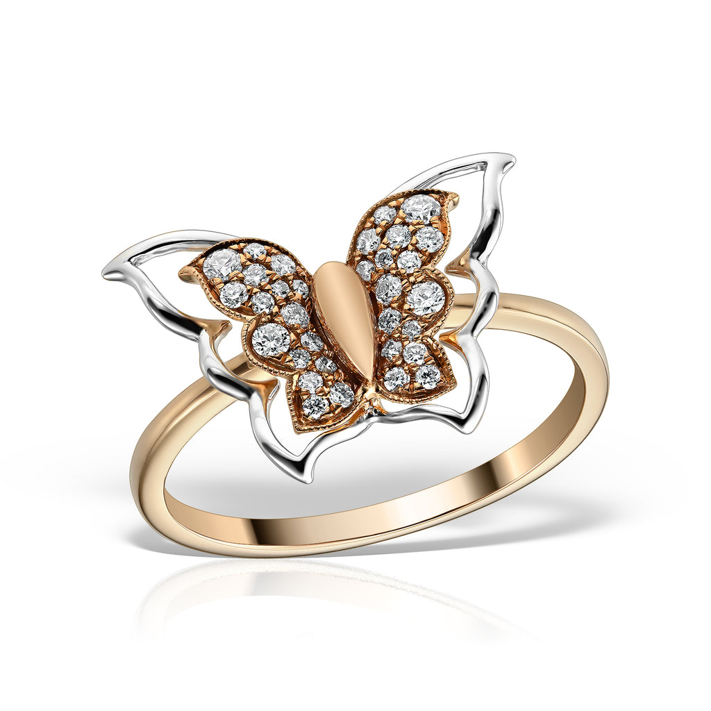 <b>Immortality</b><br>Ring in Rose & White Gold with Diamonds - Dita Von Helen