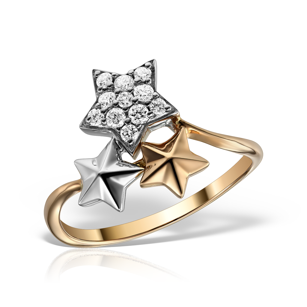 <b>Galaxy</b><br>Ring in Rose & White Gold with diamonds - Dita Von Helen