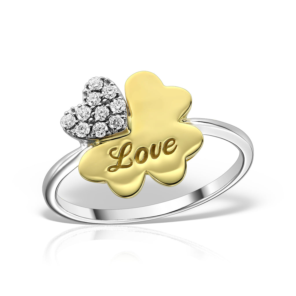 <b>Good Luck Love</b><br>Ring in Gold and White Gold with Diamonds - Dita Von Helen