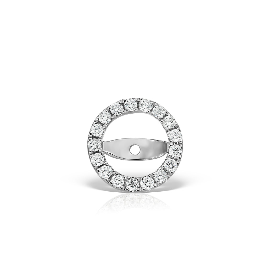 <b>On the Move</b><br>Jackets for Stud Earrings in White Gold with Diamonds - Dita Von Helen